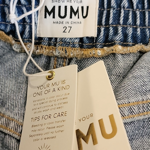 $158 NWT SHOW ME YOUR MUMU Revolve Sedona Straight Jeans 27 Skyline Indigo - Picture 2 of 2